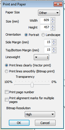 Print and Paper Settings